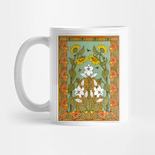 Bees, Beehive & Flowers Design 1898 Suze Fokker Mug